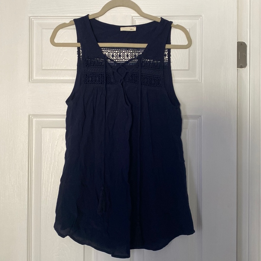 Jella C sleeveless top - navy - medium